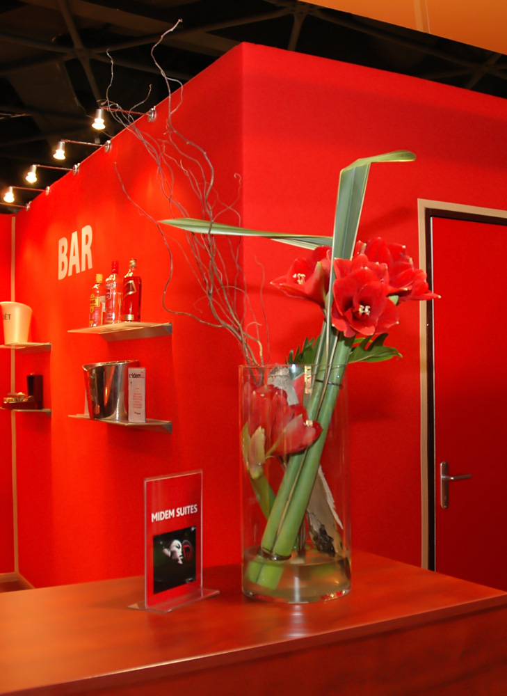 Expo Flora Méditerranée - Décoration florale événementielle - Salon et desk d'accueil